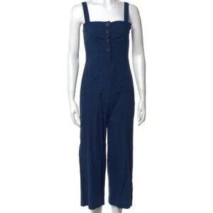 STAUD Boats At The Dock Button Up Square Neckline Jumpsuit
